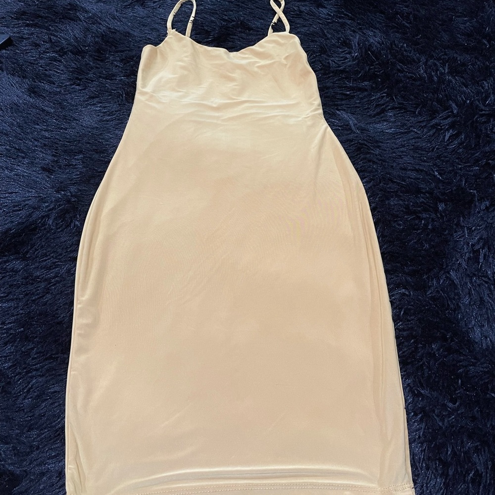 Gold spandex short dress